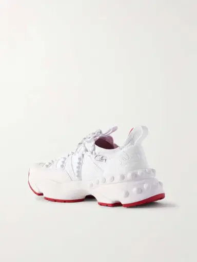 Christian Louboutin Trailrun Studded Mesh, Leather And Neoprene Sneakers | Thumbnail 3 Christian Louboutin Trailrun Studded Mesh, Leather And Neoprene Sneakers | Thumbnail 3
