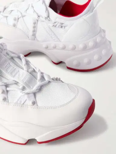 Christian Louboutin Trailrun Studded Mesh, Leather And Neoprene Sneakers | Thumbnail 4 Christian Louboutin Trailrun Studded Mesh, Leather And Neoprene Sneakers | Thumbnail 4