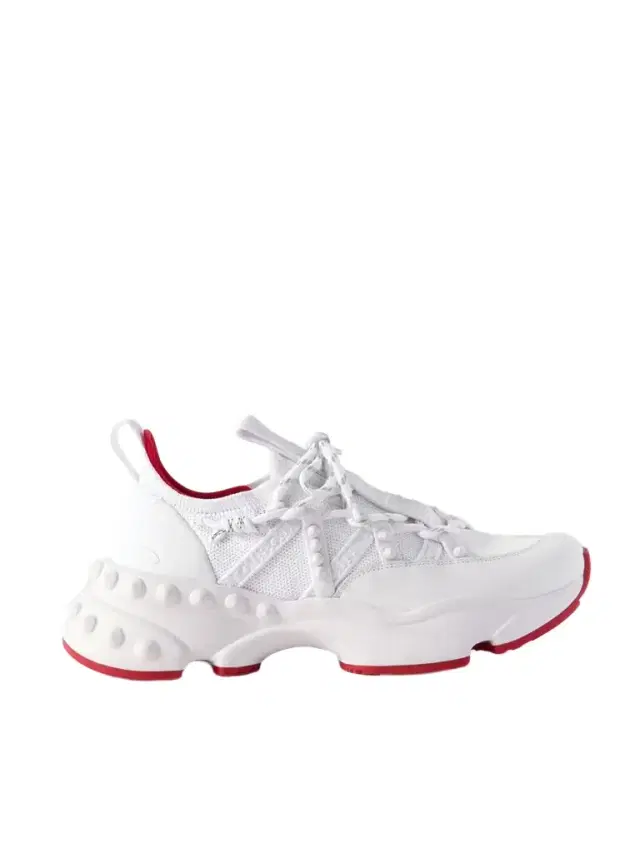 Christian Louboutin Trailrun Studded Mesh, Leather And Neoprene Sneakers