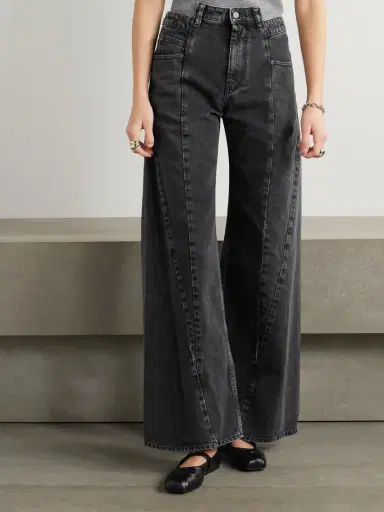 Maison Margiela Paneled High-rise Wide-leg Jeans | Thumbnail 3 Maison Margiela Paneled High-rise Wide-leg Jeans | Thumbnail 3