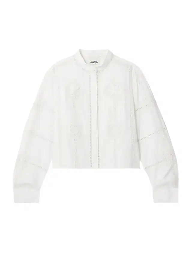Serena Crochet-trimmed Cotton-poplin Shirt