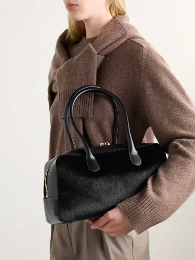 Loulou de Saison Leather And Calf Hair Tote | Thumbnail 2 Loulou de Saison Leather And Calf Hair Tote | Thumbnail 2