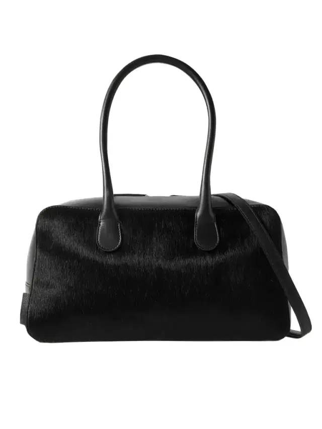 Leather And Calf Hair Tote
