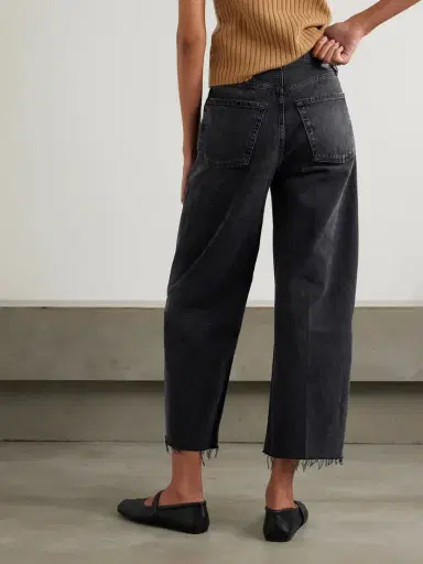 Citizens of Humanity Ayla Cropped Frayed High-rise Wide-leg Jeans | Thumbnail 4