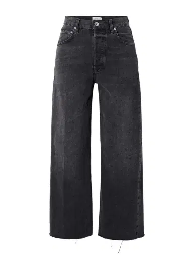 Citizens of Humanity Ayla Cropped Frayed High-rise Wide-leg Jeans | Thumbnail 1