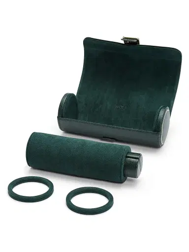 Wolf British Racing Green Triple Watch Roll | Thumbnail 4 Wolf British Racing Green Triple Watch Roll | Thumbnail 4