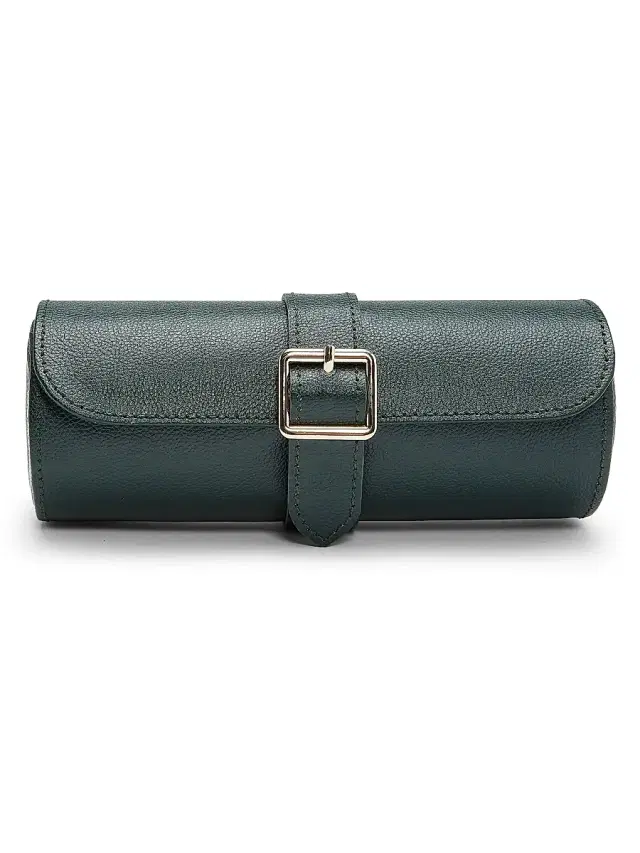 Wolf British Racing Green Triple Watch Roll