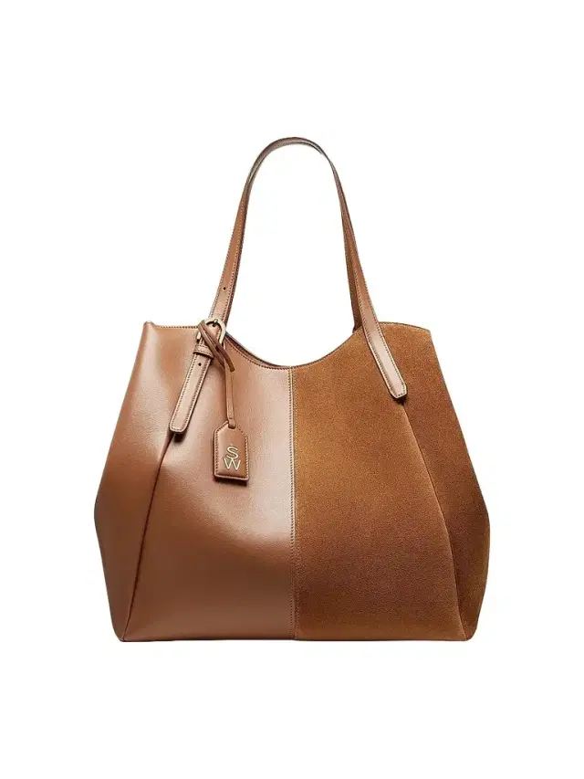 Stuart Weitzman Women's 5050 Gogo Leather & Suede Tote Bag - Khaki