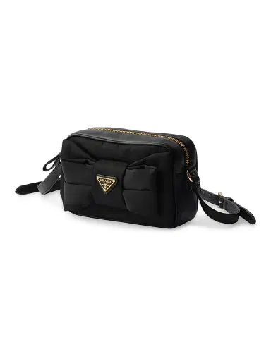 Prada Women's Re-Nylon and Nappa Leather Mini Shoulder Bag - Black | Thumbnail 2