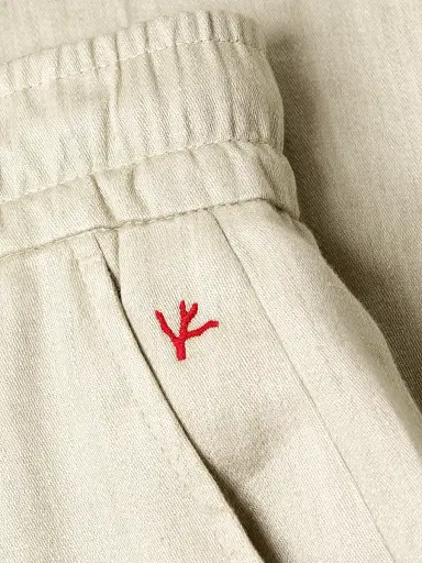 Isaia Men's Drawstring Linen Trousers - Light Beige | Thumbnail 6 Isaia Men's Drawstring Linen Trousers - Light Beige | Thumbnail 6