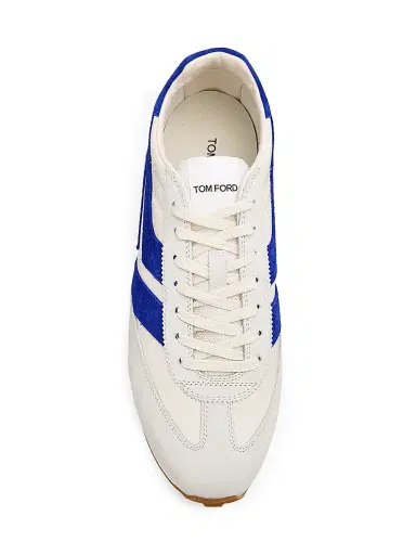 TOM FORD Men's Low-Top Lace-Up Sneakers - Electric Purple White | Thumbnail 4 TOM FORD Men's Low-Top Lace-Up Sneakers - Electric Purple White | Thumbnail 4
