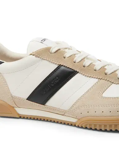Tom Ford Men's Terence Striped Leather Low-Top Sneakers | Thumbnail 5