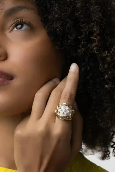 VERDURA Cocholong Polka Dot Ring | Thumbnail 4