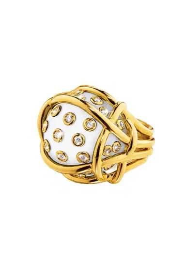 VERDURA Cocholong Polka Dot Ring | Thumbnail 1