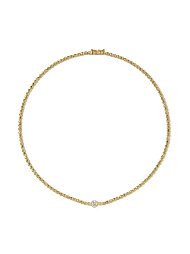 Jennifer Meyer 18-karat Gold Diamond Necklace