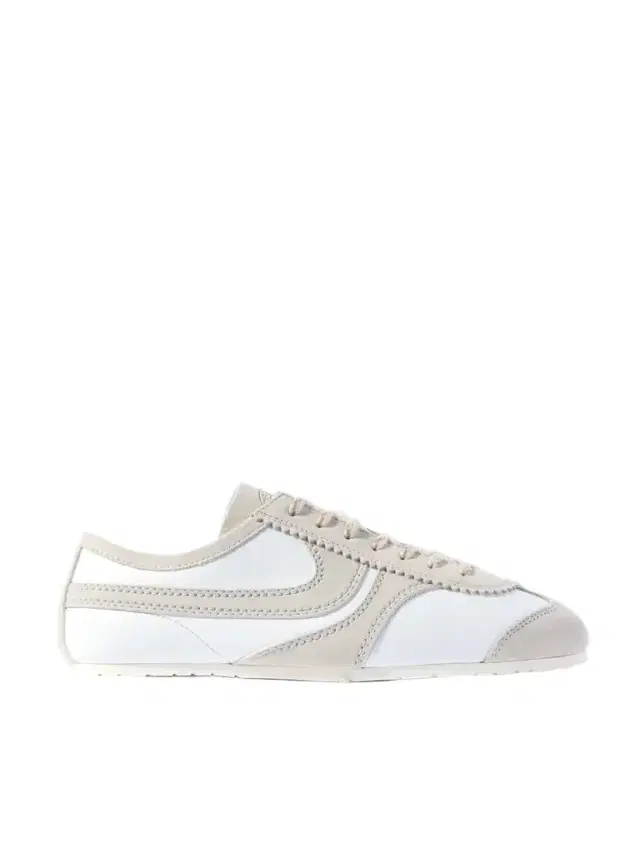 Suede-trimmed Leather Sneakers