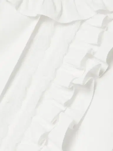 Valentino Garavani Lace-trimmed Ruffled Cotton, Linen And Silk-blend Mini Shirt Dress | Thumbnail 4 Valentino Garavani Lace-trimmed Ruffled Cotton, Linen And Silk-blend Mini Shirt Dress | Thumbnail 4