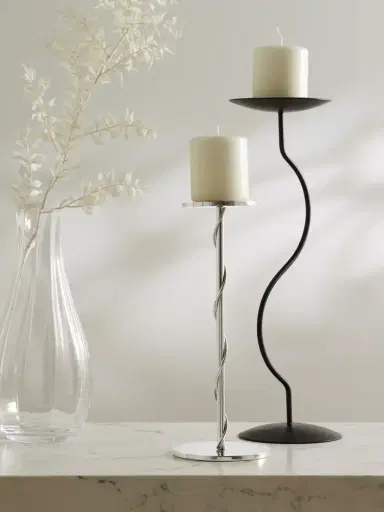 Fourth Street Spiral Silver-tone Metal Candleholder | Thumbnail 2 Fourth Street Spiral Silver-tone Metal Candleholder | Thumbnail 2