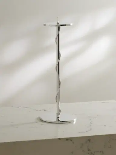 Fourth Street Spiral Silver-tone Metal Candleholder | Thumbnail 1 Fourth Street Spiral Silver-tone Metal Candleholder | Thumbnail 1