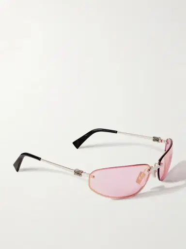 Miu Miu Eyewear Rimless D-frame Silver-tone Sunglasses | Thumbnail 3