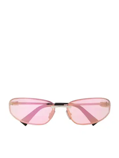 Miu Miu Eyewear Rimless D-frame Silver-tone Sunglasses | Thumbnail 1