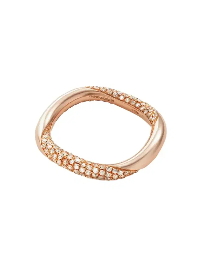 David Morris Wave 18-karat Rose Gold Diamond Ring