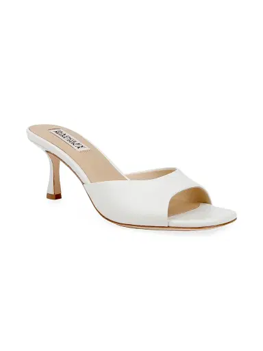 BADGLEY MISCHKA Women's Draya Leather Sandals - White - Size 11 | Thumbnail 2