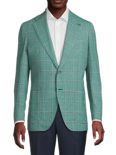 Isaia Men's Wool-Silk Plaid Jacket | Thumbnail 3 Isaia Men's Wool-Silk Plaid Jacket | Thumbnail 3