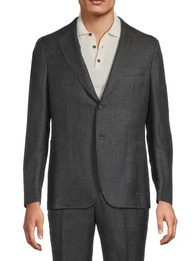 Isaia Men's Unito Soft Summer Delain Jacket | Thumbnail 3