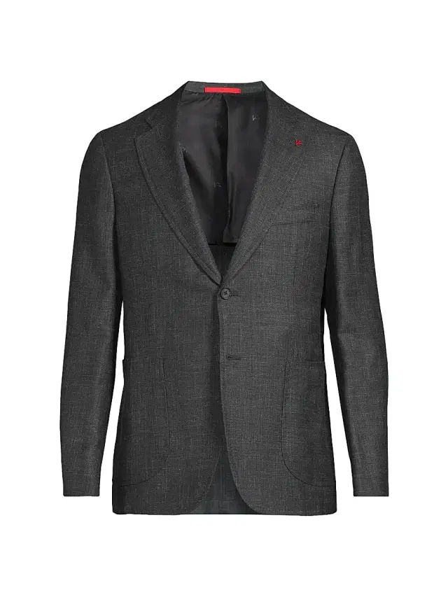 Isaia Men's Unito Soft Summer Delain Jacket - Grey