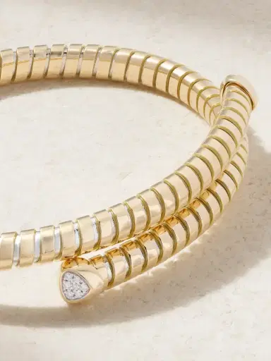 Marina B Trisolina Bypass 18-karat Yellow And White Gold Diamond Bracelet | Thumbnail 3 Marina B Trisolina Bypass 18-karat Yellow And White Gold Diamond Bracelet | Thumbnail 3