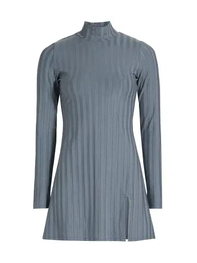 Reformation Women's Libra Rib-Knit Minidress - Cornflower Blue - Size XL | Thumbnail 1 Reformation Women's Libra Rib-Knit Minidress - Cornflower Blue - Size XL | Thumbnail 1