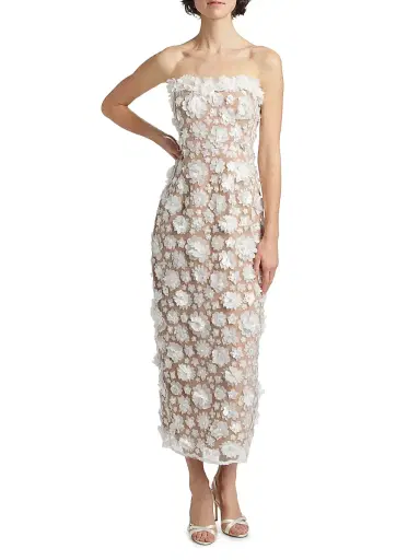 Elliatt Women's Bluebell Floral Appliqué Midi-Dress - Ivory - Size Small | Thumbnail 3 Elliatt Women's Bluebell Floral Appliqué Midi-Dress - Ivory - Size Small | Thumbnail 3