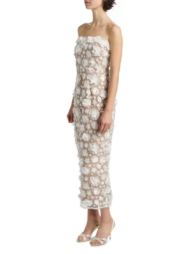 Elliatt Women's Bluebell Floral Appliqué Midi-Dress - Ivory - Size Small | Thumbnail 4 Elliatt Women's Bluebell Floral Appliqué Midi-Dress - Ivory - Size Small | Thumbnail 4
