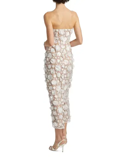 Elliatt Women's Bluebell Floral Appliqué Midi-Dress - Ivory - Size Small | Thumbnail 5 Elliatt Women's Bluebell Floral Appliqué Midi-Dress - Ivory - Size Small | Thumbnail 5