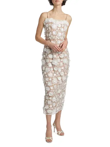 Elliatt Women's Bluebell Floral Appliqué Midi-Dress - Ivory - Size Small | Thumbnail 6 Elliatt Women's Bluebell Floral Appliqué Midi-Dress - Ivory - Size Small | Thumbnail 6