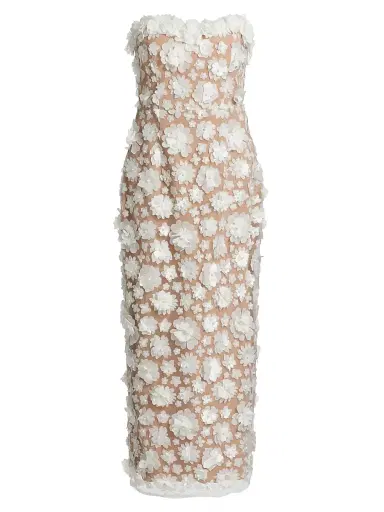 Elliatt Women's Bluebell Floral Appliqué Midi-Dress - Ivory - Size Small | Thumbnail 1 Elliatt Women's Bluebell Floral Appliqué Midi-Dress - Ivory - Size Small | Thumbnail 1