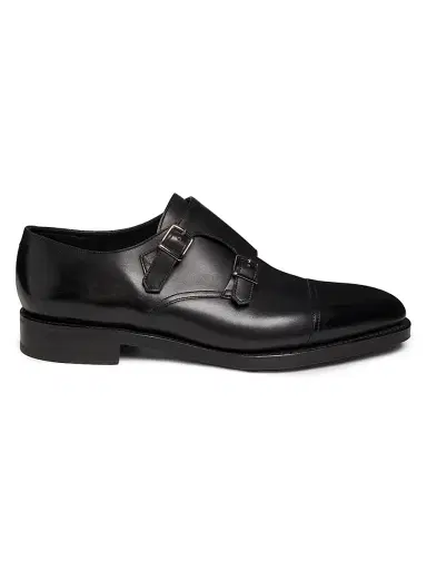 John Lobb Men's William Double-Buckle Monk Shoes - Black | Thumbnail 1