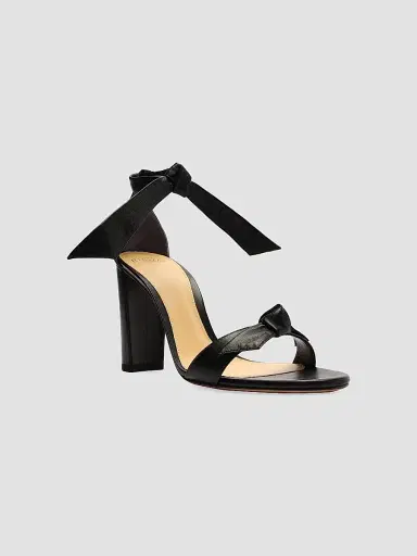 Alexandre Birman Women's Clarita 90MM Leather Tie Block-Heel Sandals | Thumbnail 2