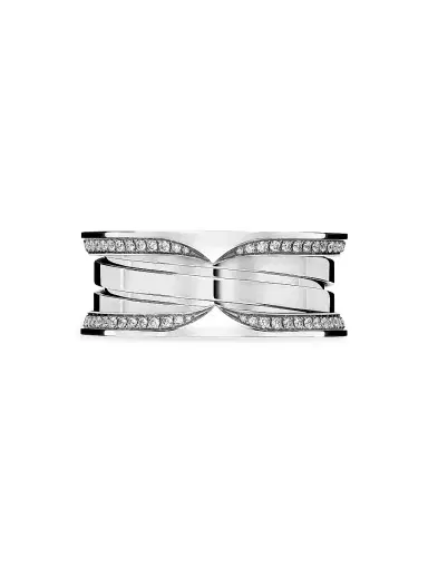 BVLGARI Women's B. zero1 18K White Gold & 0.43 TCW Diamond 3-Band Ring - White Gold | Thumbnail 5 BVLGARI Women's B. zero1 18K White Gold & 0.43 TCW Diamond 3-Band Ring - White Gold | Thumbnail 5