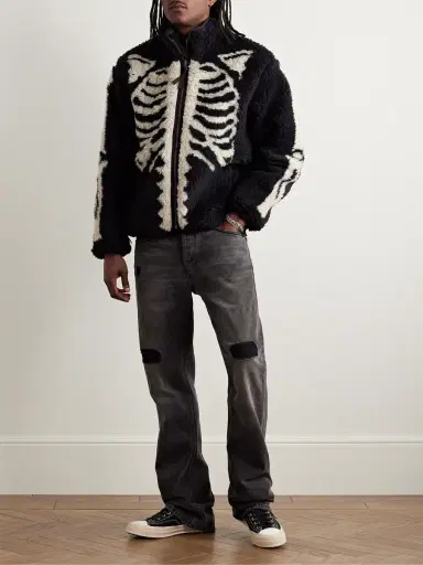 KAPITAL Bone Boa Reversible Printed Fleece and Nylon Jacket - Men | Thumbnail 2 KAPITAL Bone Boa Reversible Printed Fleece and Nylon Jacket - Men | Thumbnail 2