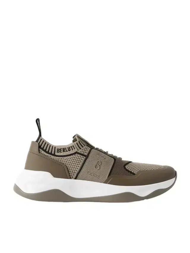 Shadow Rubber and Leather-Trimmed and Coated Stretch-Knit Sneakers - Men Shadow Rubber and Leather-Trimmed and Coated Stretch-Knit Sneakers - Men