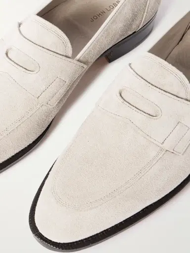 John Lobb James Suede Penny Loafers - Men | Thumbnail 5 John Lobb James Suede Penny Loafers - Men | Thumbnail 5