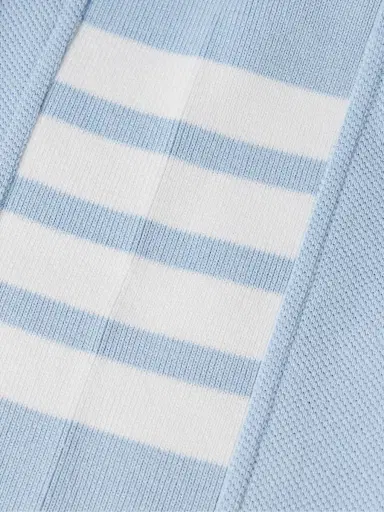 Thom Browne Logo-Appliquéd Striped Cotton-Piqué T-Shirt - Men | Thumbnail 5 Thom Browne Logo-Appliquéd Striped Cotton-Piqué T-Shirt - Men | Thumbnail 5
