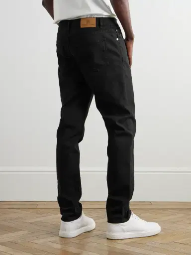 Brunello Cucinelli Slim-Fit Straight-Leg Logo-Embroidered Jeans - Men | Thumbnail 4