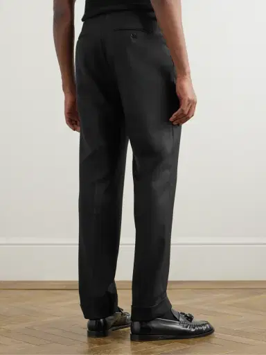 Saman Amel Tapered Pleated Wool-Twill Suit Trousers - Men | Thumbnail 4