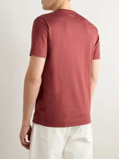 Zegna Slim-Fit Logo-Embroidered Cotton-Jersey T-shirt - Men | Thumbnail 3