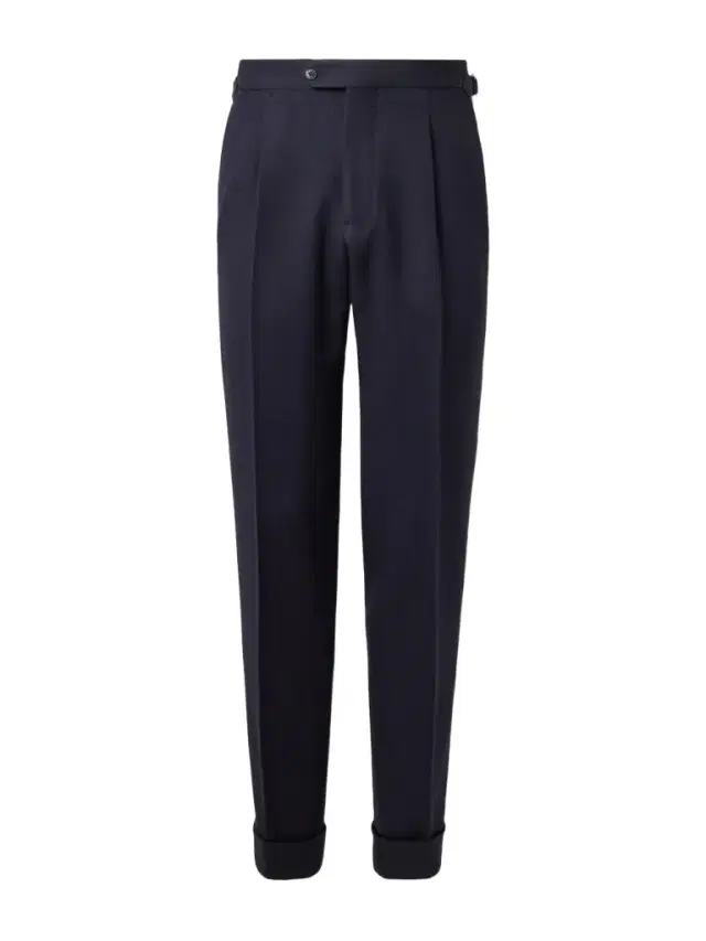 Straight-Leg Pleated Wool Suit Trousers - Men