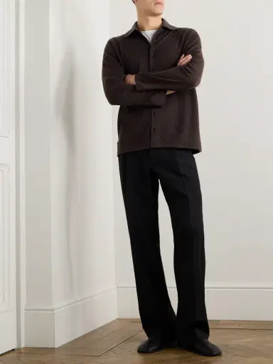 Saman Amel Carlo Cashmere and Silk-Blend Shirt - Men | Thumbnail 2