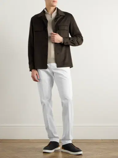 Zegna Easy Straight-Leg Garment-Dyed Cotton-Blend Chinos - Men | Thumbnail 2 Zegna Easy Straight-Leg Garment-Dyed Cotton-Blend Chinos - Men | Thumbnail 2